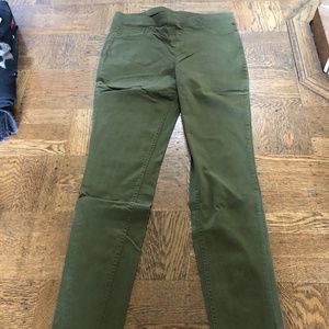Green Straight Leg Jeggings